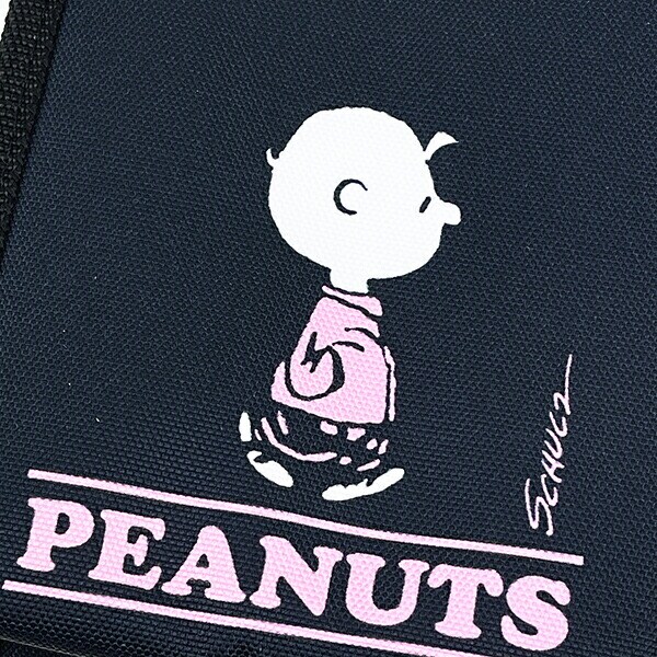 スヌーピー チャーリーブラウン スクエアランチバッグ(SS) ブラック SNOOPY