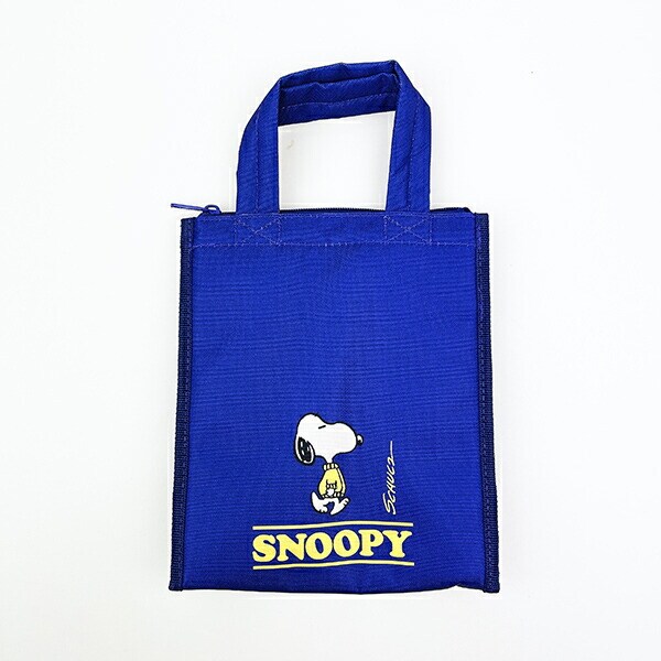 スヌーピー スクエアランチバッグ(M) ネイビー SNOOPY