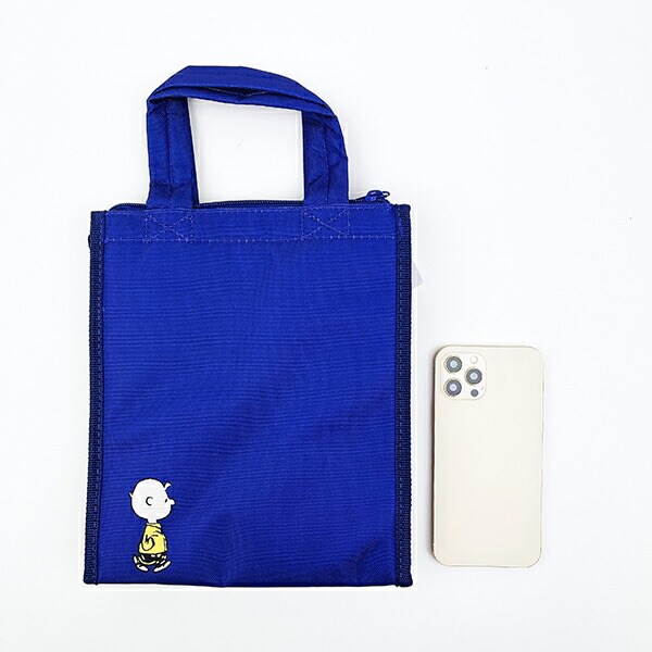 スヌーピー スクエアランチバッグ(M) ネイビー SNOOPY