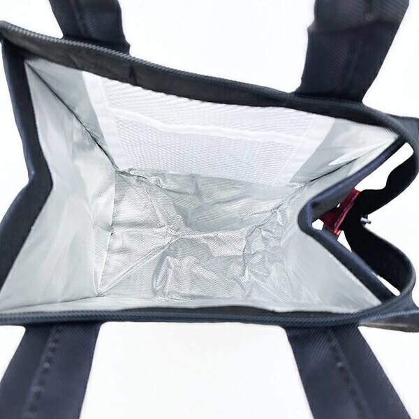 スヌーピー チャーリーブラウン スクエアランチバッグ(M) ブラック SNOOPY