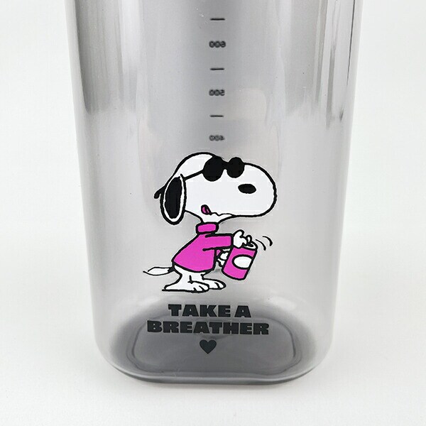 スヌーピー ブラック ドリンクボトル (L) 水筒 ランチ SNOOPY