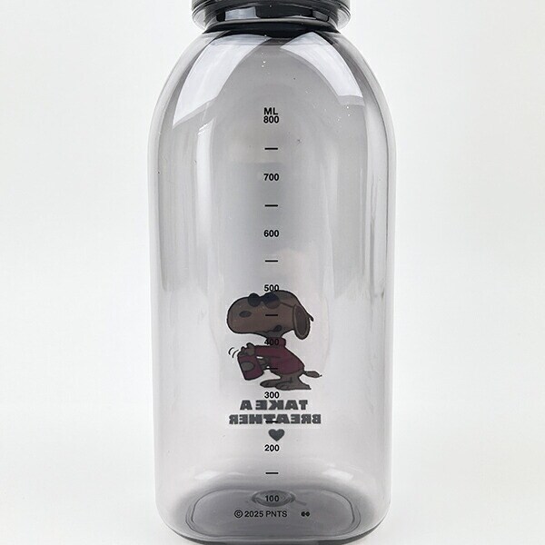 スヌーピー ブラック ドリンクボトル (L) 水筒 ランチ SNOOPY