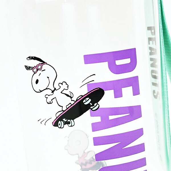スヌーピー ストラップ付きドリンクホルダー(L) クリア ランチ 水筒 SNOOPY