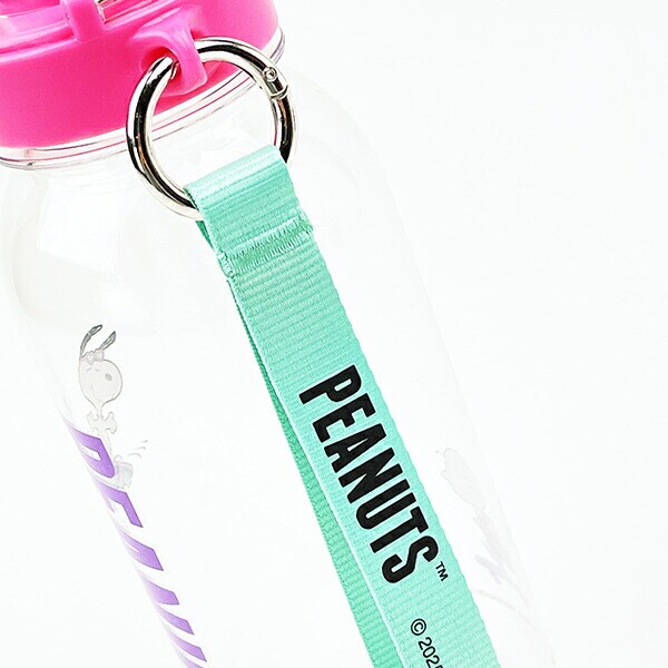 スヌーピー ストラップ付きドリンクホルダー(L) クリア ランチ 水筒 SNOOPY