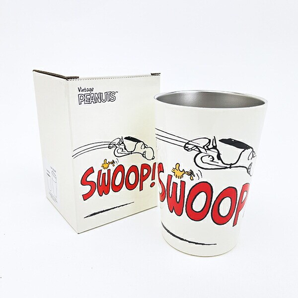スヌーピー ステンレスタンブラー アイボリー コップ SNOOPY