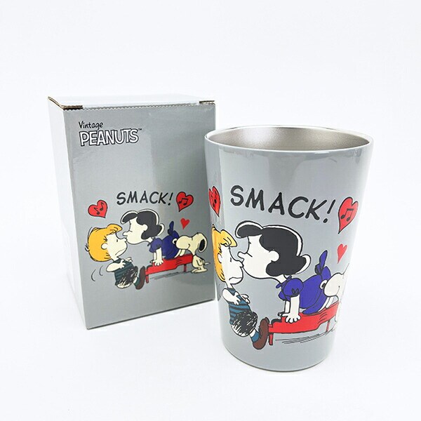 スヌーピー ステンレスタンブラー グレー コップ SNOOPY
