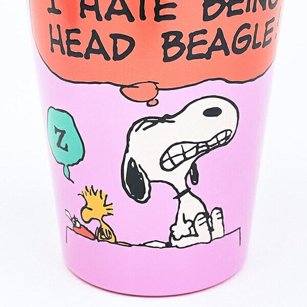 スヌーピー ステンレスタンブラー ピンク コップ SNOOPY