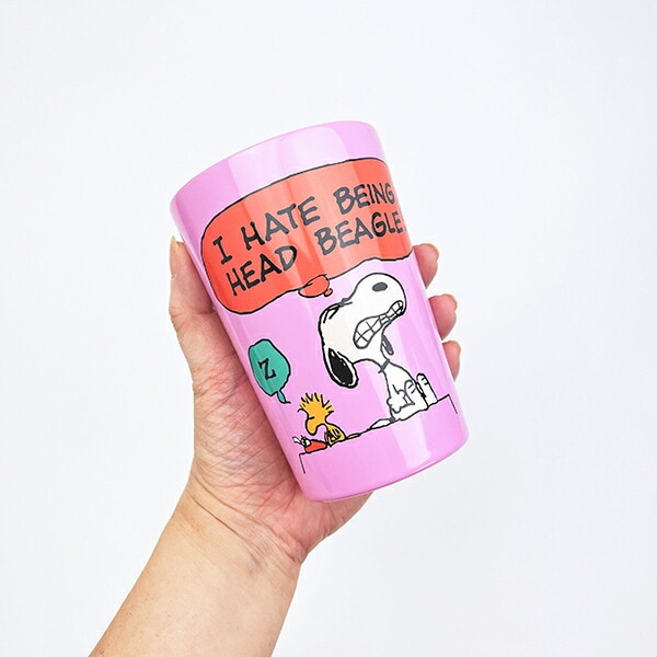スヌーピー ステンレスタンブラー ピンク コップ SNOOPY
