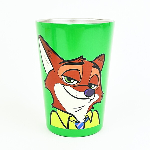 ディズニー ズートピア ニック ステンレスタンブラー(M) グリーン コップ Disney