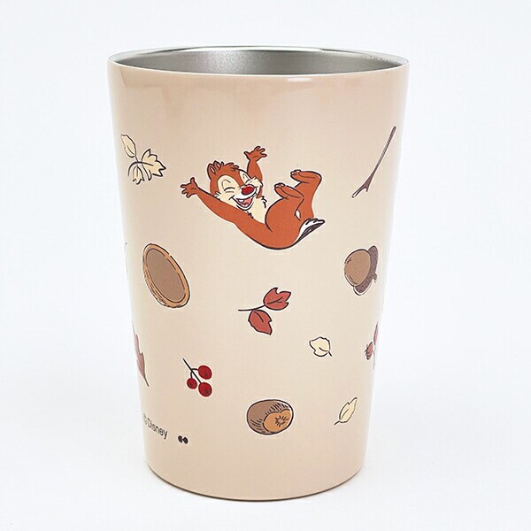 ディズニー チップとデール ステンレスタンブラー ベージュ ランチ コップ Disney