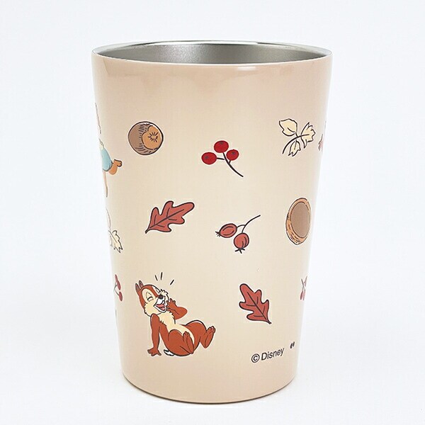 ディズニー チップとデール ステンレスタンブラー ベージュ ランチ コップ Disney