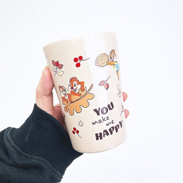 ディズニー チップとデール ステンレスタンブラー ベージュ ランチ コップ Disney