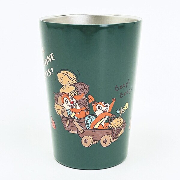 ディズニー チップとデール ステンレスタンブラー グリーン ランチ コップ Disney