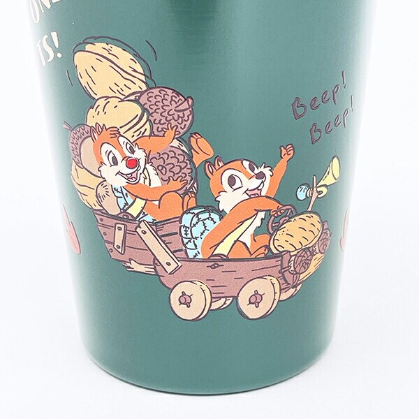ディズニー チップとデール ステンレスタンブラー グリーン ランチ コップ Disney