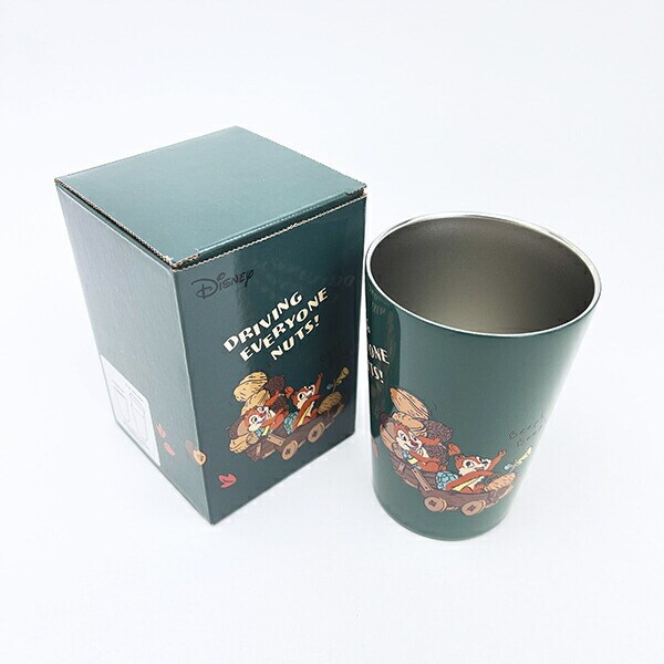 ディズニー チップとデール ステンレスタンブラー グリーン ランチ コップ Disney