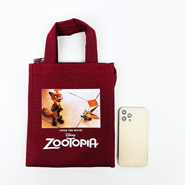 ディズニー ズートピア ランチバッグスクエア(M) レッド Disney