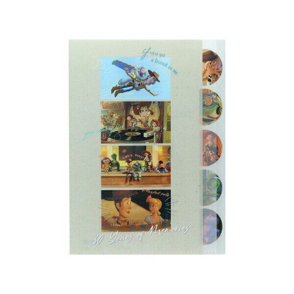 ディズニー トイストーリー 30th ダイカットクリアファイル5P シーン 文具 日本製 Disney