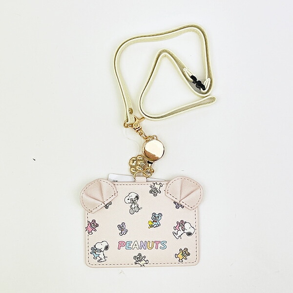 スヌーピー リール付きカードホルダー パスケース パステル SNOOPY