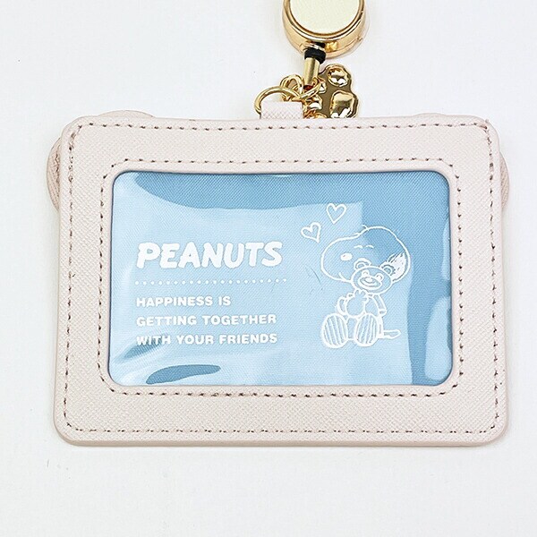 スヌーピー リール付きカードホルダー パスケース パステル SNOOPY