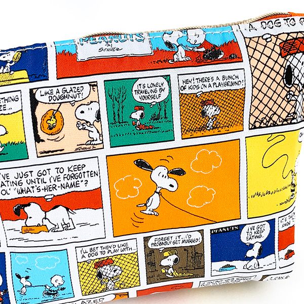 スヌーピー SNOOPY レピア織ポーチ (スヌーピー) PEANUTS ベージュ 小物入れ