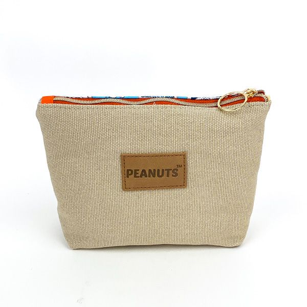 スヌーピー SNOOPY レピア織ポーチ (スヌーピー) PEANUTS ベージュ 小物入れ
