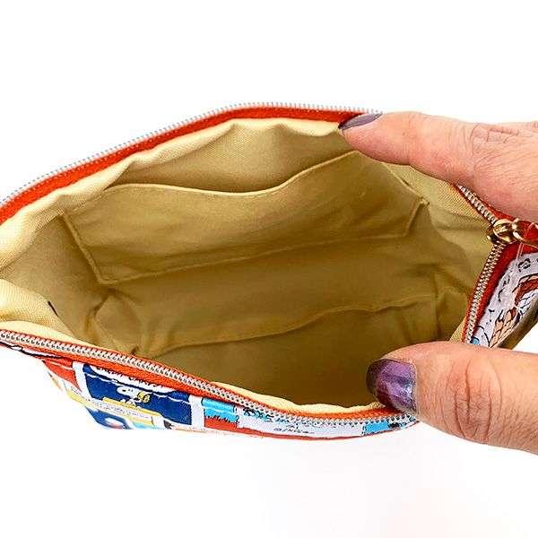 スヌーピー SNOOPY レピア織ポーチ (スヌーピー) PEANUTS ベージュ 小物入れ