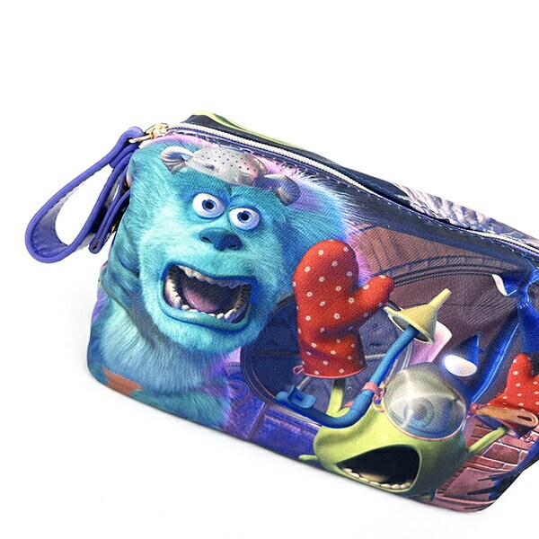 ディズニー ピクサー PIXER 映画シーンポーチ モンスターズ・インク Ｂ柄  パープル