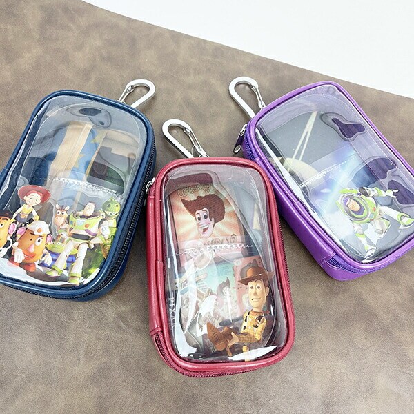 ディズニー ピクサー PIXER トイ・ストーリー C柄 キャリーポーチ パープル