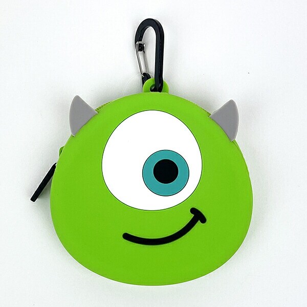 ディズニー ピクサー PIXER モンスターズ・インク カラビナ付シリコンポーチ マイク グリーン