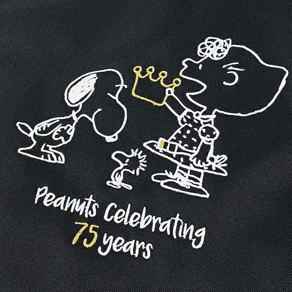 スヌーピー PEANUTS 75th 2way刺繍ショッピングバッグ (A) SNOOPY
