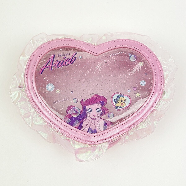 ディズニープリンセス アリエル バレエコア ハート型クリアポーチ Disney