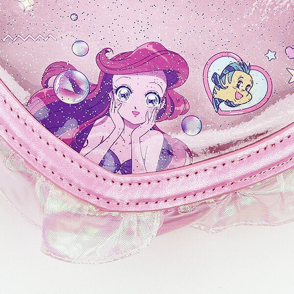 ディズニープリンセス アリエル バレエコア ハート型クリアポーチ Disney