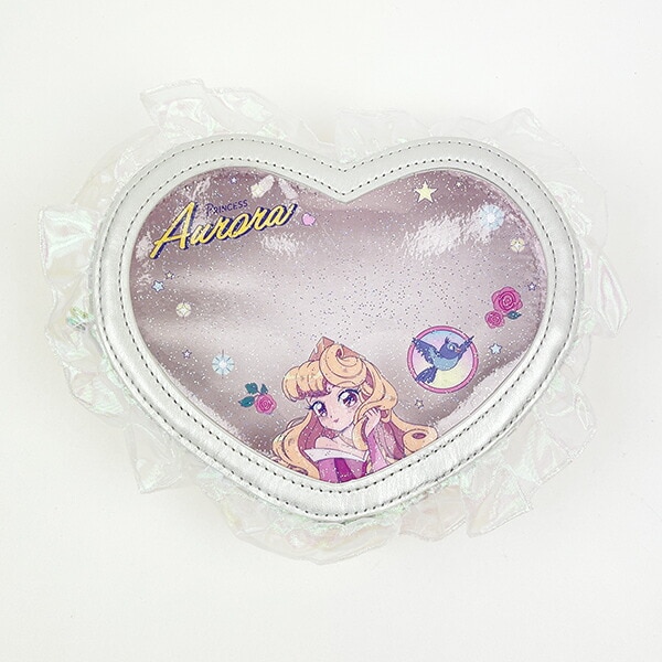 ディズニープリンセス オーロラ バレエコア ハート型クリアポーチ Disney