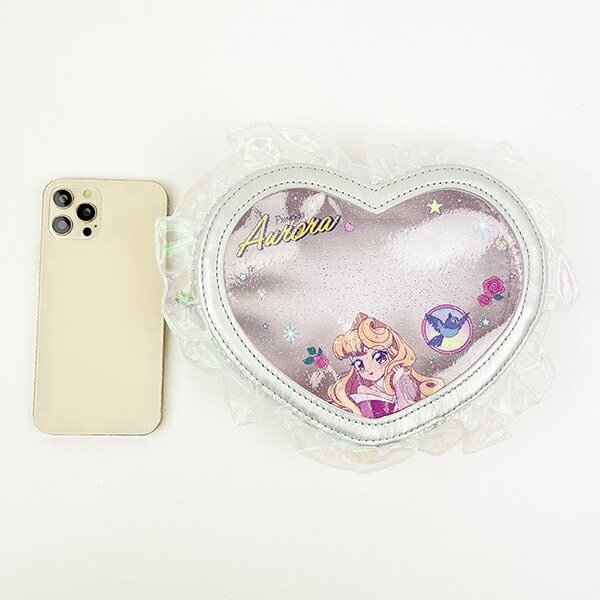 ディズニープリンセス オーロラ バレエコア ハート型クリアポーチ Disney