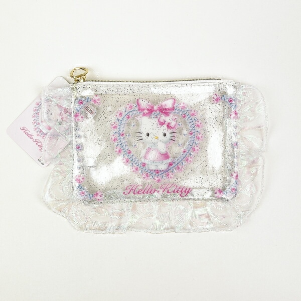 サンリオ ハローキティ バレエコア フリル付クリアポーチ Sanrio