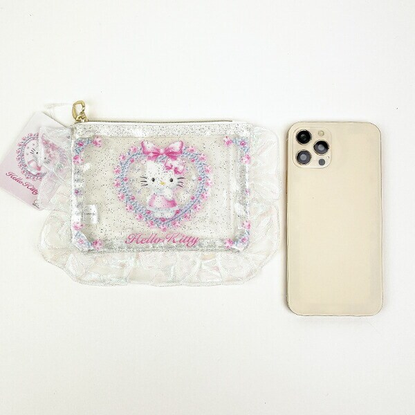 サンリオ ハローキティ バレエコア フリル付クリアポーチ Sanrio