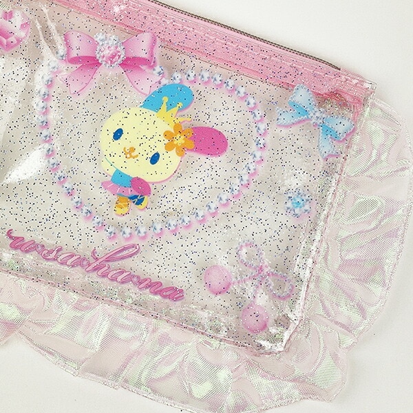 サンリオ ウサハナ バレエコア フリル付クリアポーチ Sanrio