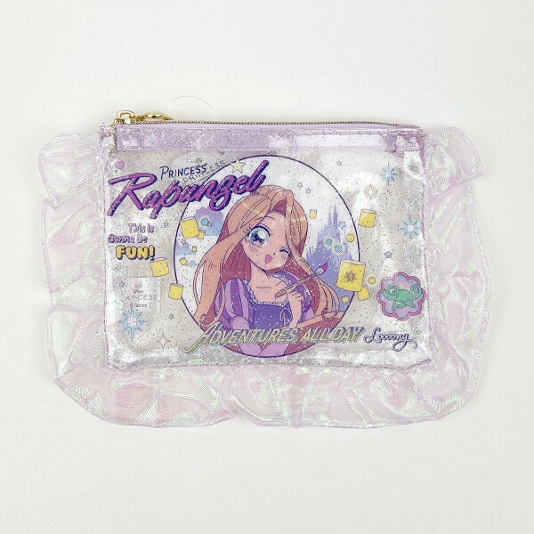 ディズニープリンセス ラプンツェル バレエコア フリル付クリアポーチ Disney