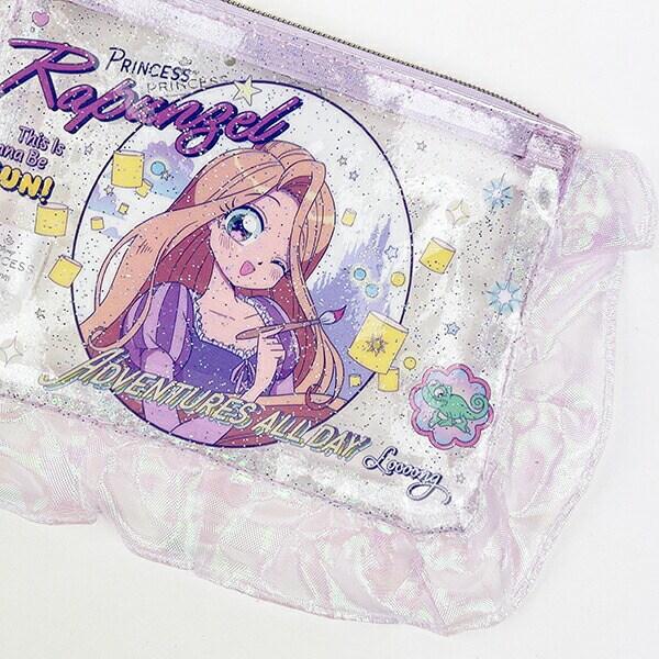 ディズニープリンセス ラプンツェル バレエコア フリル付クリアポーチ Disney