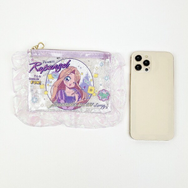 ディズニープリンセス ラプンツェル バレエコア フリル付クリアポーチ Disney