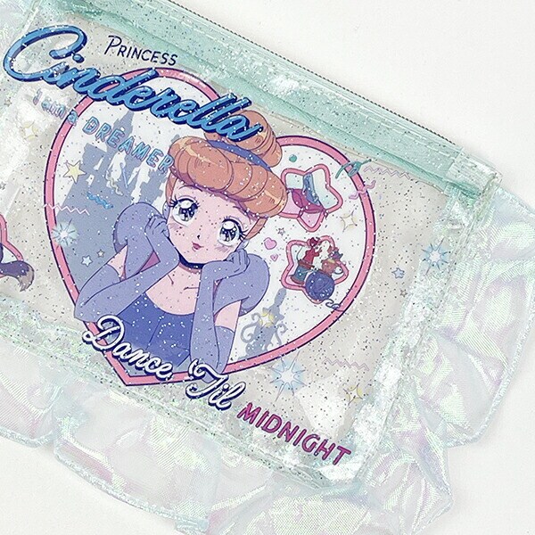 ディズニープリンセス シンデレラ バレエコア フリル付クリアポーチ Disney
