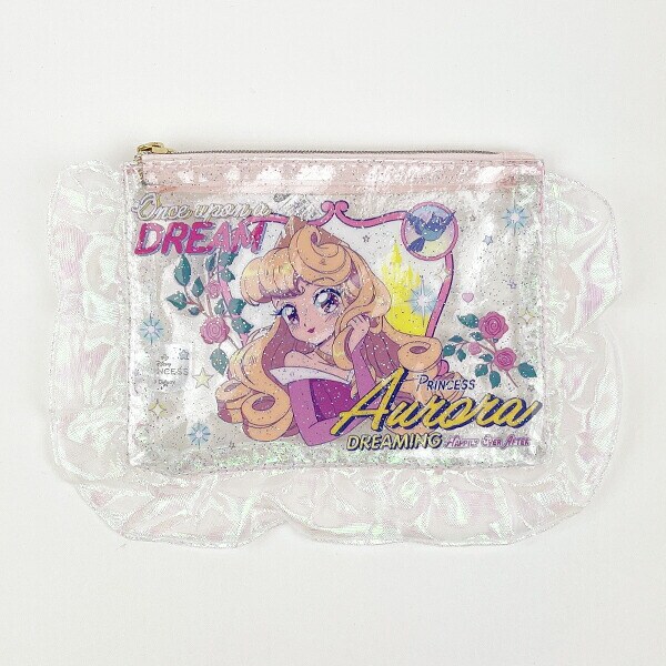 ディズニープリンセス オーロラ バレエコア フリル付クリアポーチ Disney