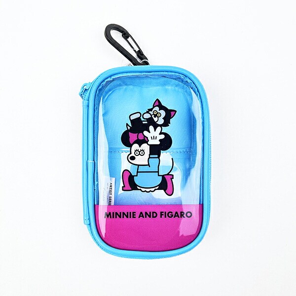 ディズニー キャリーポーチ ミニーマウス 小物入れ ブルー Disney