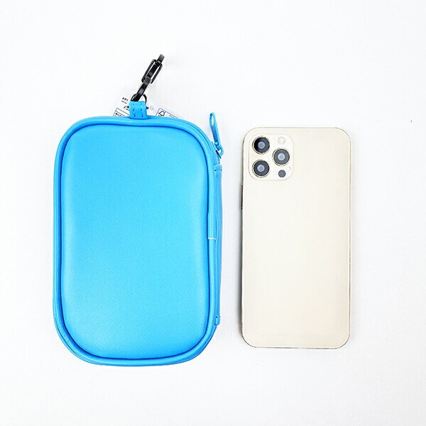 ディズニー キャリーポーチ ミニーマウス 小物入れ ブルー Disney