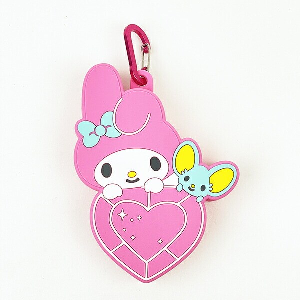 サンリオ マイメロディ＆フラットくん はあとぎゅっ カラビナ付シリコンポーチ Sanrio