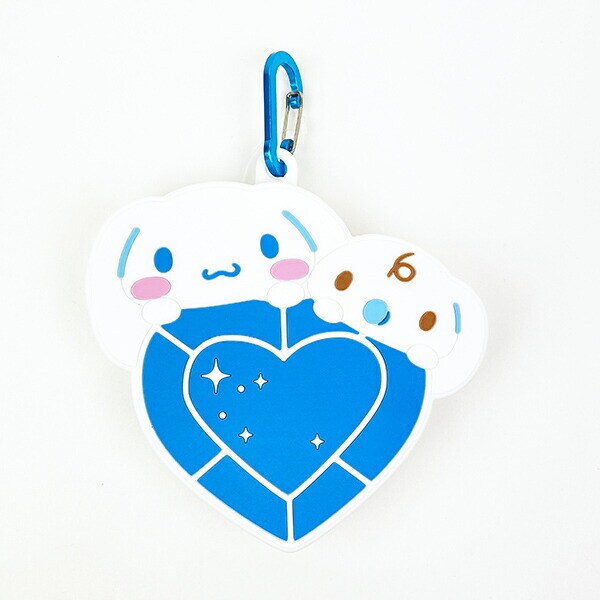 サンリオ シナモン&みるく はあとぎゅっ カラビナ付シリコンポーチ シナモロール Sanrio