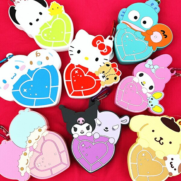 サンリオ シナモン＆みるく はあとぎゅっ カラビナ付シリコンポーチ シナモロール Sanrio