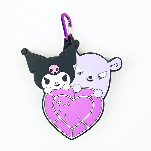 サンリオ クロミ&バク はあとぎゅっ カラビナ付シリコンポーチ Sanrio