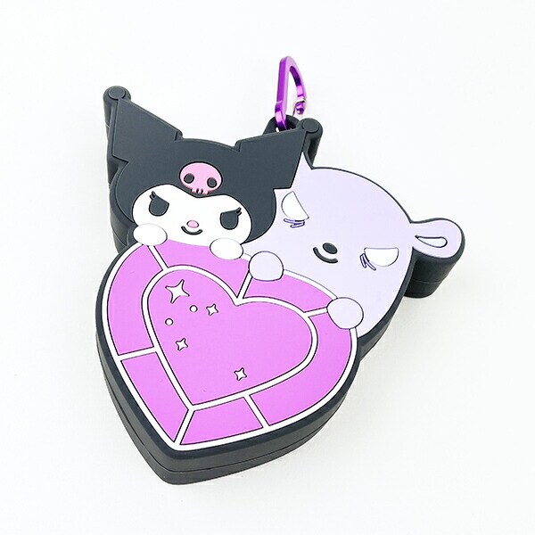 サンリオ クロミ＆バク はあとぎゅっ カラビナ付シリコンポーチ Sanrio