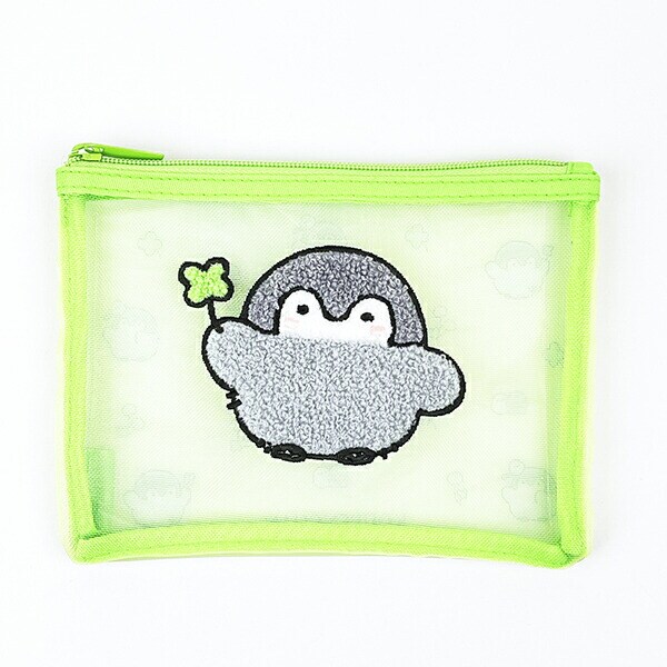 コウペンちゃん サガラ刺繍メッシュポーチ みどり